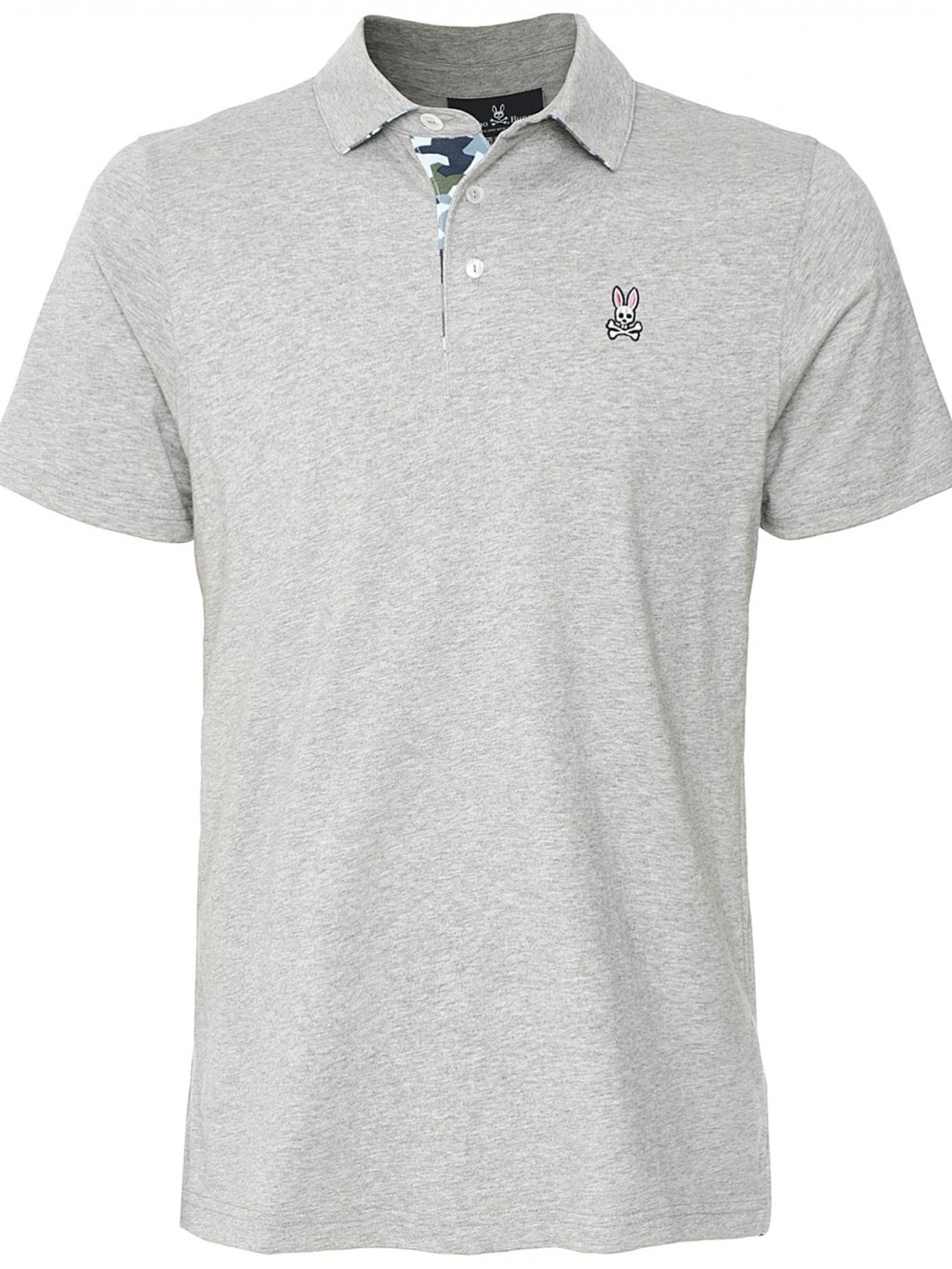 Psycho Bunny Pima Cotton Rowcross Polo Shirt Gray Size 5 Medium